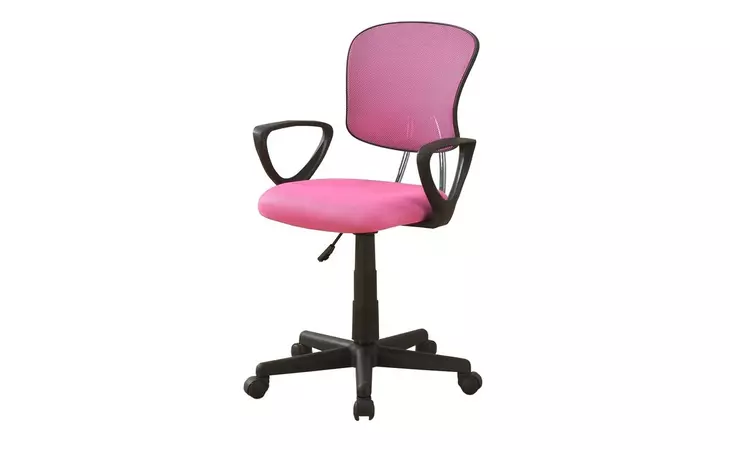 I7263  OFFICE CHAIR - PINK MESH JUVENILE - MULTI-POSITION