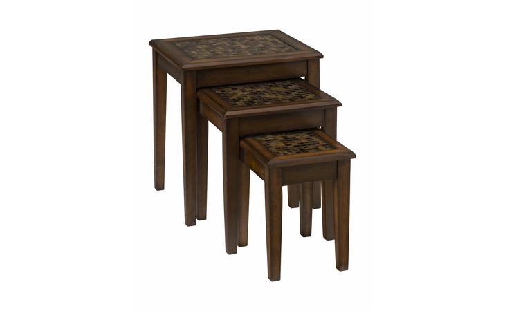 698-7 BAROQUE COLLECTION 3 NESTING CHAIRSIDE TABLE ; MED TABLE:  16X16X19;  SM TABLE:  12X14X15. BAROQUE COLLECTION
