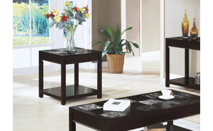 I7801E ACCENT TABLE - ESPRESSO VENEER MONARCH SPECIALTIES  I7801E
