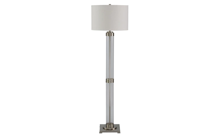 L430171  GLASS FLOOR LAMP (1 CN) TALAR