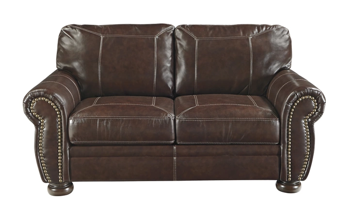 5040435 Leather LOVESEAT/BANNER/COFFEE