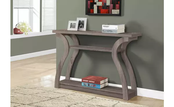 accent table - 47 l - dark taupe hall console by monarch specialties
