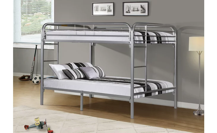 I2233S  BUNK BED - FULL - FULL SIZE - SILVER METAL