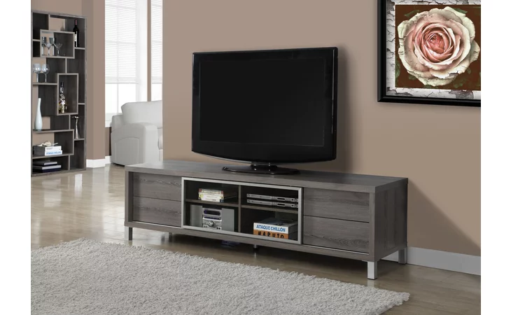 I2536  TV STAND - 70 L - DARK TAUPE EURO STYLE