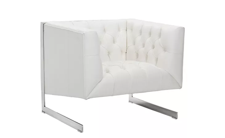100618 VIPER VIPER ARMCHAIR - STAINLESS STEEL - CANTINA WHITE (FORMERLY NOBILITY WHITE)