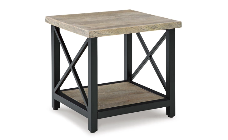 Bristenfort RECTANGULAR END TABLE ASHLEY Brown/Black T6853