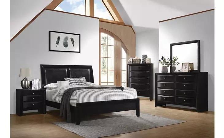 200701Q  BRIANA BLACK TRANSITIONAL QUEEN BED