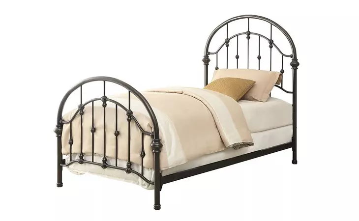 300407T  MAYWOOD TRANSITIONAL BLACK METAL TWIN BED