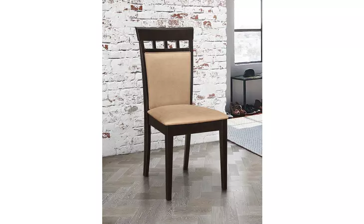 100773  GABRIEL CASUAL BEIGE AND CAPPUCCINO DINING CHAIR
