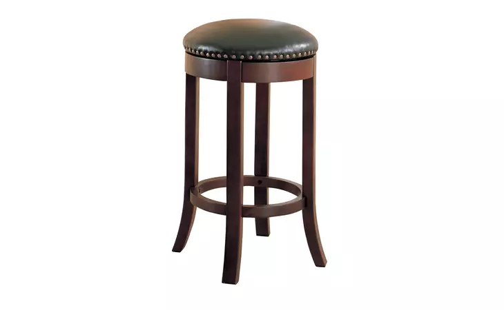 101060  SWIVEL BAR STOOLS WITH UPHOLSTERED SEAT BROWN (SET OF 2)