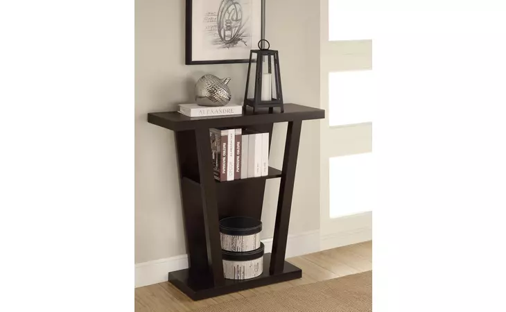 950136 2-SHELF CONSOLE TABLE CAPPUCCINO COASTER  950136