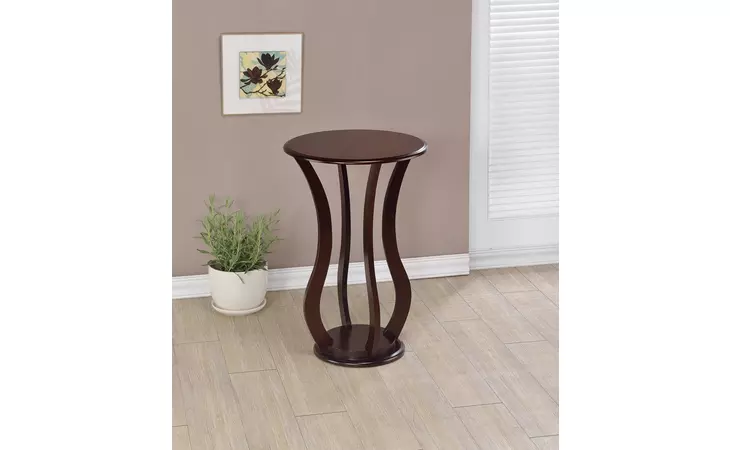900934  ROUND TOP ACCENT TABLE CHERRY
