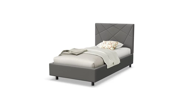 12518-39 Nanaimo UPHOLSTERED BED TWIN SIZE BED (WITH ADJUSTABLE MATTRESS SUPPORT) NANAIMO