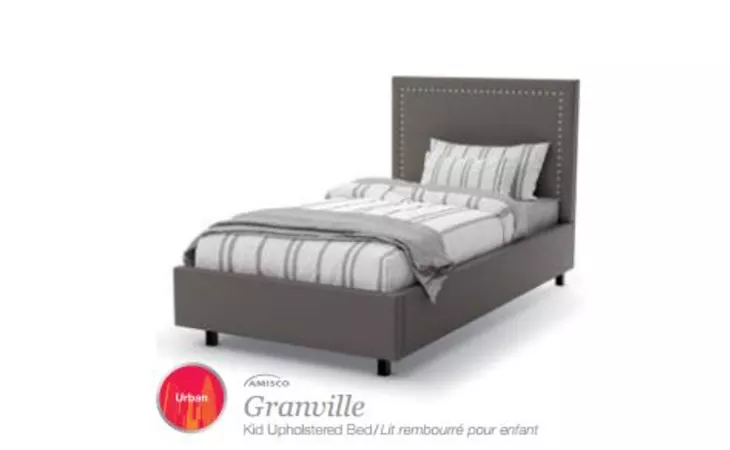 12810-39 Granville UPHOLSTERED BED WITH STORAGE DRAWER TWIN SIZE BED (WITH MATTRESS SUPPORT) GRANVILLE
